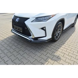 Накладка сплиттер на передний бампер на Lexus RX IV F-Sport